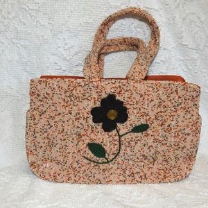 Handmade Beaded Flower Handbag